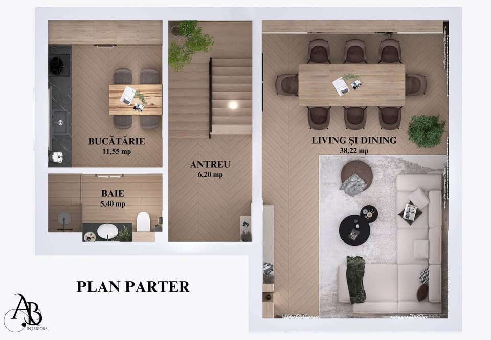 Casă individuală nZEB, 194 mp utili, teren 468 mp, Dezmir