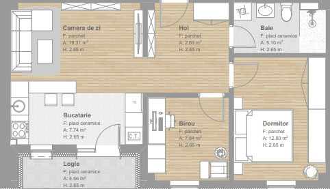 Apartamente finisate 3 camere, Floresti