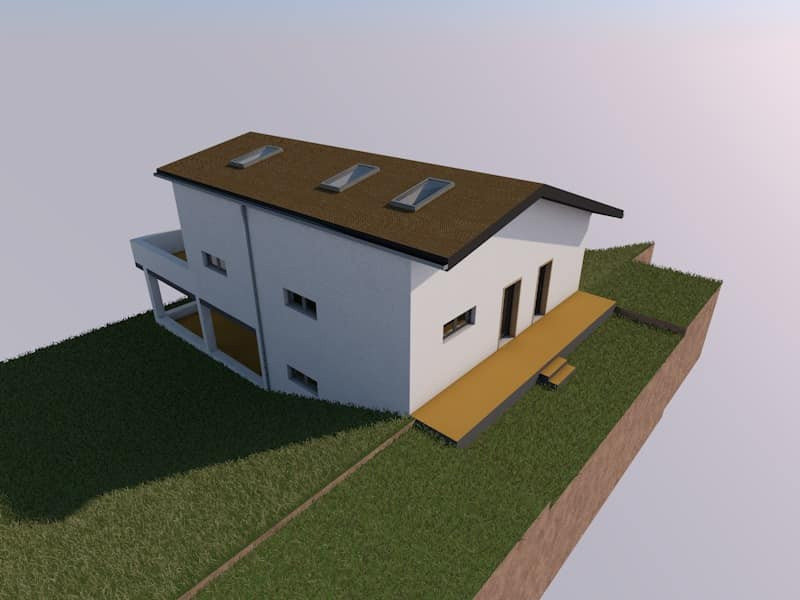 Proiect casa și teren cu autorizatie în Salicea,220mp utili, 1000mp teren