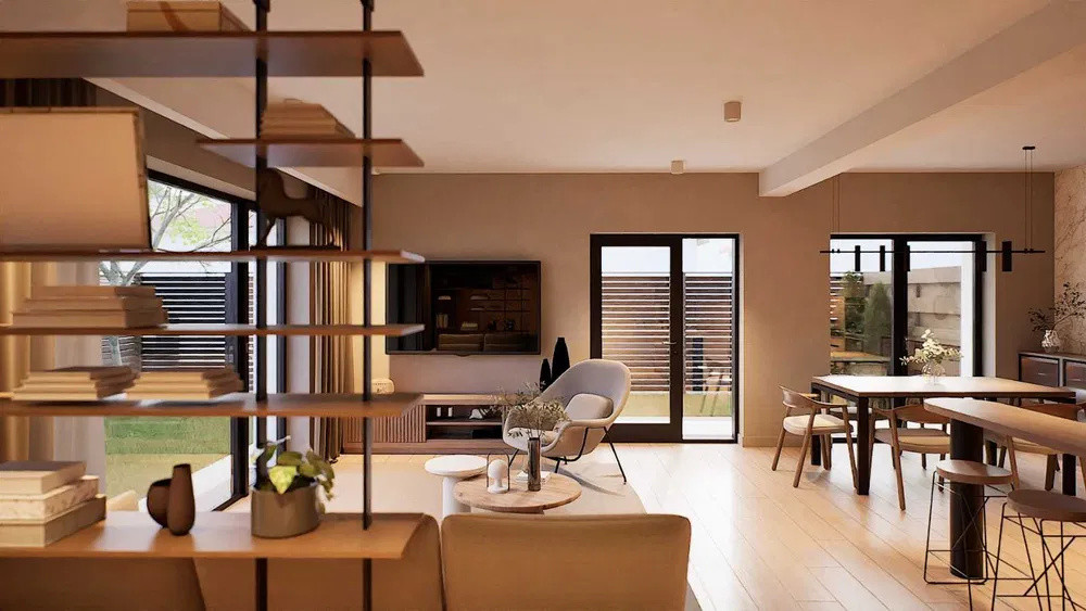 Casa cuplata, 4 camere, 120mp utili, teren liber 110mp, zona Sub Cetate