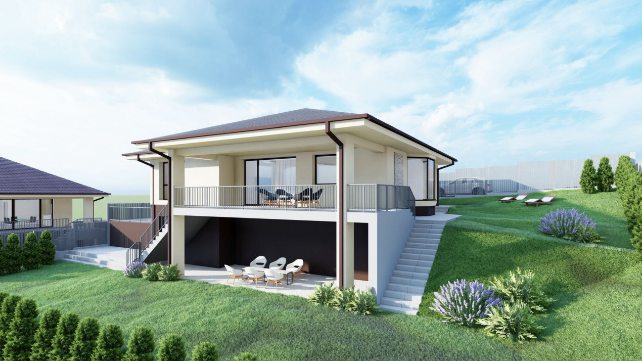 Casă nouă pe un nivel, Popești – Cluj