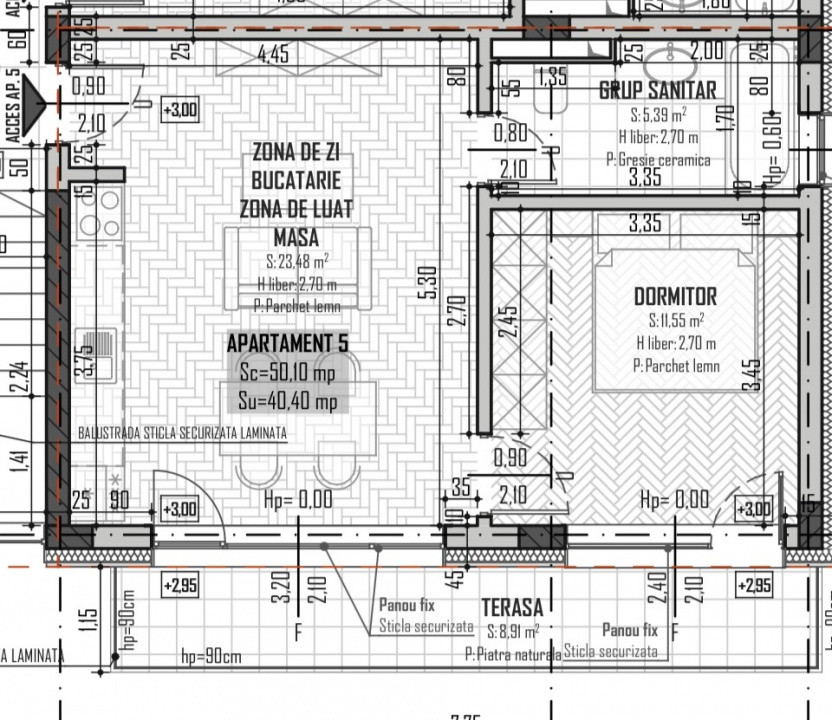 Apartamente  2 camere semifinisate ,