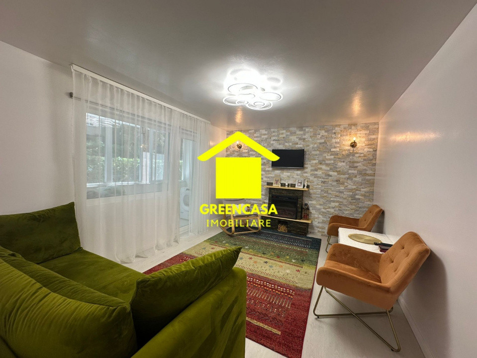 Apartament 3 camere decomandate complet renovat, parter, 64 mp + balcon + boxă