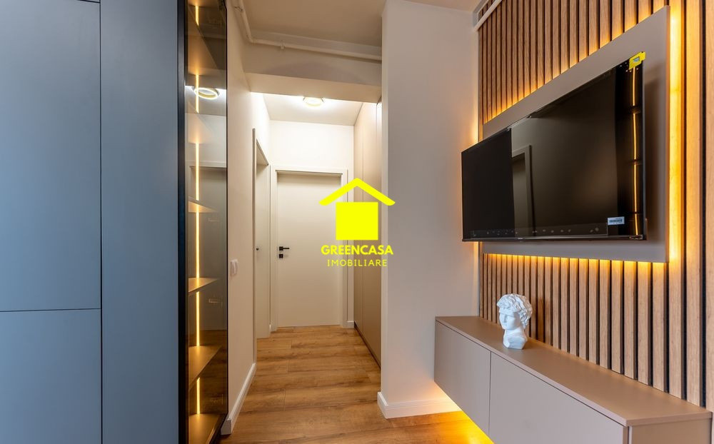 Apartament lux 3 camere, 54mp, terasa, parcare subterana, zona Terra, Floresti