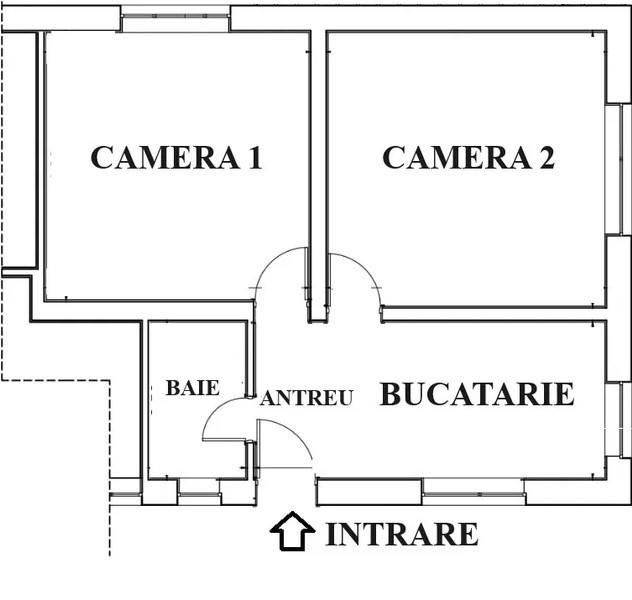 Apartament 2 camere, 56mp, parter vilă – Grigorescu, str. Donath