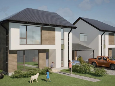 Casa modernă, construcție nouă Chinteni, Garaj