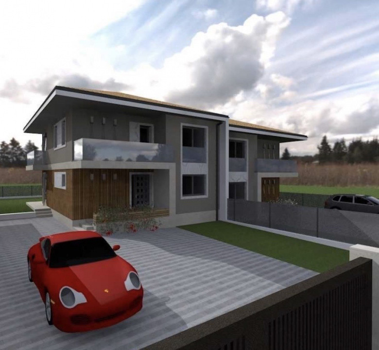 Locuință individuală P+1 (parte din duplex) – 160 mp utili, teren 494 mp