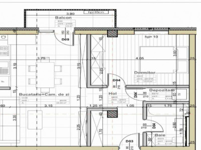 Apartament bloc NOU Apahida 49.5MP+balcon 3.9mp
