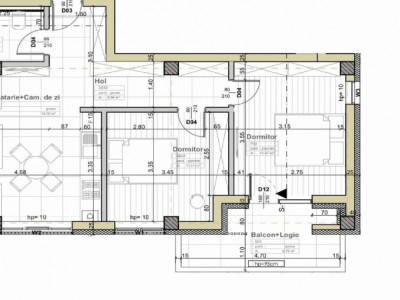 Apartament bloc NOU Apahida 58.12MP+balcon cu logie 4.7mp