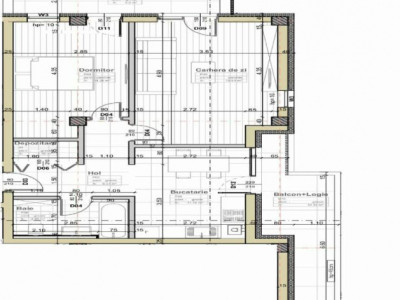 Apartament bloc NOU Apahida 58.68MP+2 balcoane cu logie  11.7mp