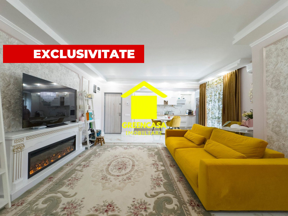 Apartament ultrafinisat, 3 camere, 72mp, zona Vivo, Floresti