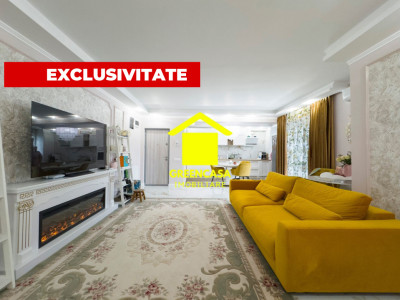 Apartament ultrafinisat, 3 camere, 72mp, zona Vivo, Floresti