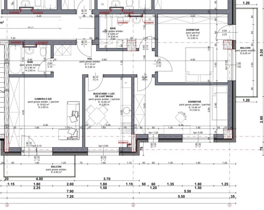 Apartament modern cu 3 camere, complet mobilat și utilat, în bloc nou (2021) 