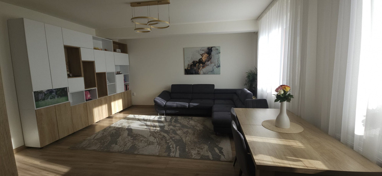 Apartament cu 3 camere, finisat, mobilat și utilat complet, situat în Baciu