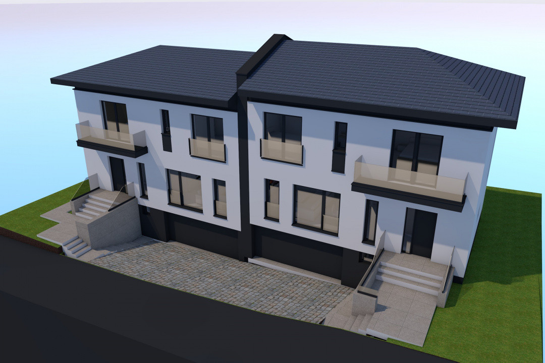 Teren 520 mp cu autorizație de construcție – proiect Duplex D+P+E, Borhanci 