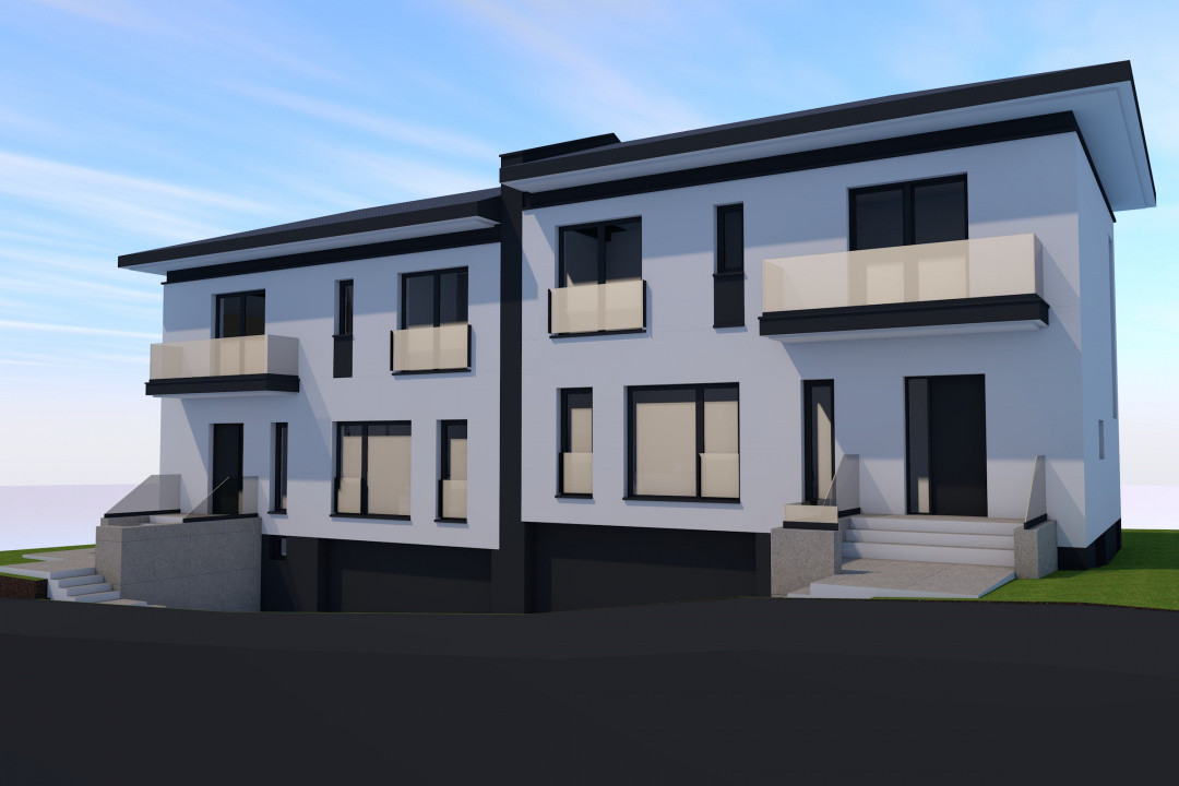 Teren 520 mp cu autorizație de construcție – proiect Duplex D+P+E, Borhanci 