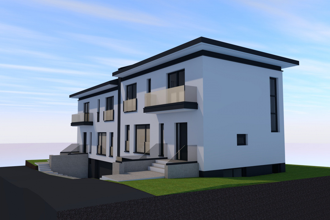 Teren 520 mp cu autorizație de construcție – proiect Duplex D+P+E, Borhanci 