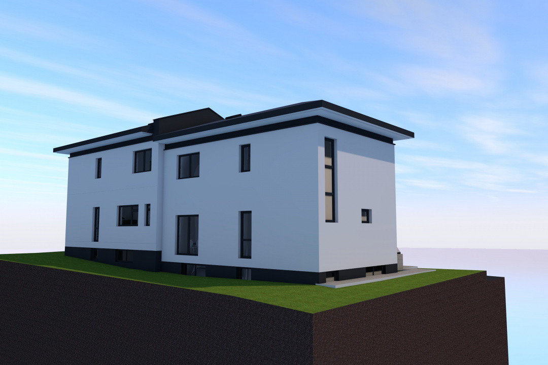 Teren 520 mp cu autorizație de construcție – proiect Duplex D+P+E, Borhanci 