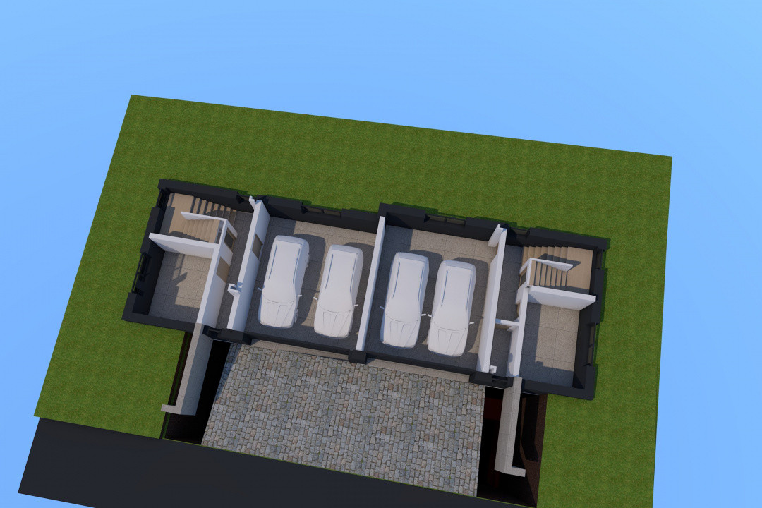 Teren 520 mp cu autorizație de construcție – proiect Duplex D+P+E, Borhanci 