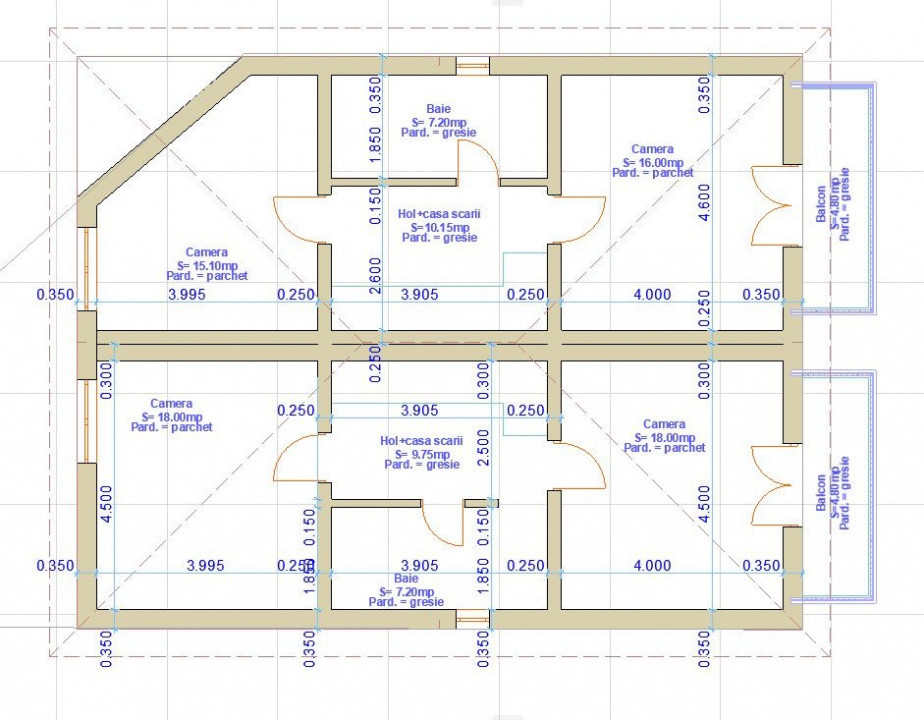 Duplex de vânzare – str. Fagului, Florești