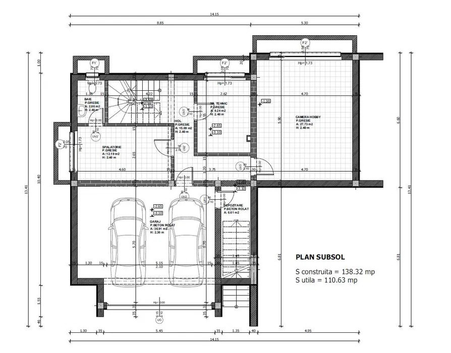 Teren de vânzare Feleacu, Cluj, 861 mp, Proiect aprobat, View panoramic