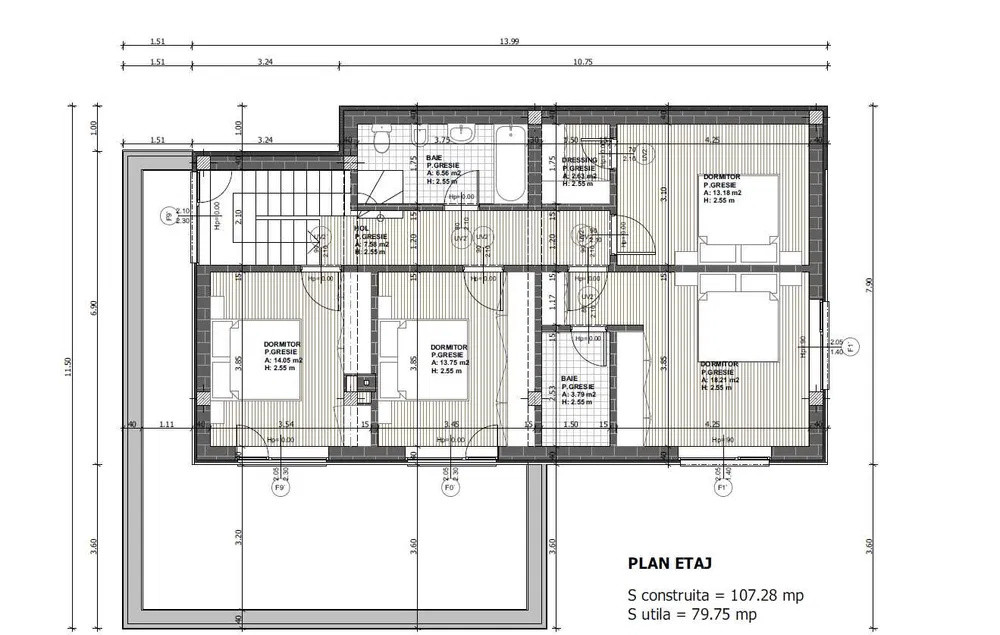 Teren de vânzare Feleacu, Cluj, 861 mp, Proiect aprobat, View panoramic