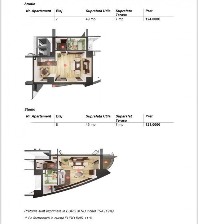 Apartamente tip studio/3 camere/penthouse, 51-106mp, West City Tower
