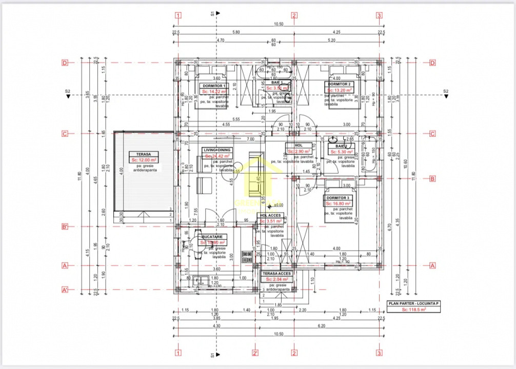 Casă parter | 95mp utili | 400mp teren | Clinceni