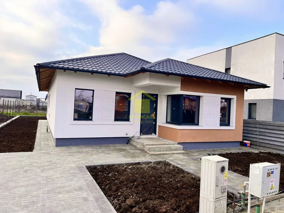 Casă nouă pe parter, 4 camere, 122mp, teren 400 mp, Domnești - JYSK