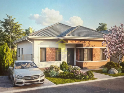 Casă nouă pe parter, 4 camere, 122mp, teren 400 mp, Domnești - JYSK