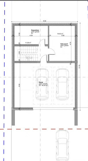 Casa individuala Voronet semifinisata, 292mp utili si 598mp teren