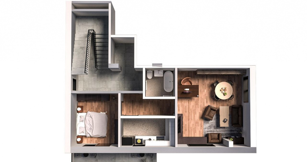 Apartament 2 camere decomandat, 57,36 mp + balcon 8,75 mp, Bragadiru