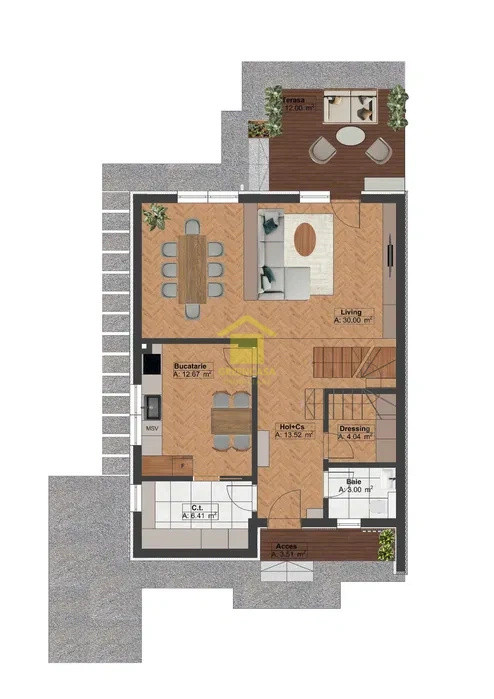 Casă individuală P+1, 145 mp utili, Bragadiru