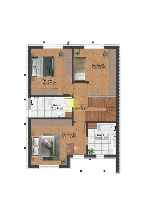 Casă individuală P+1, 145 mp utili, Bragadiru