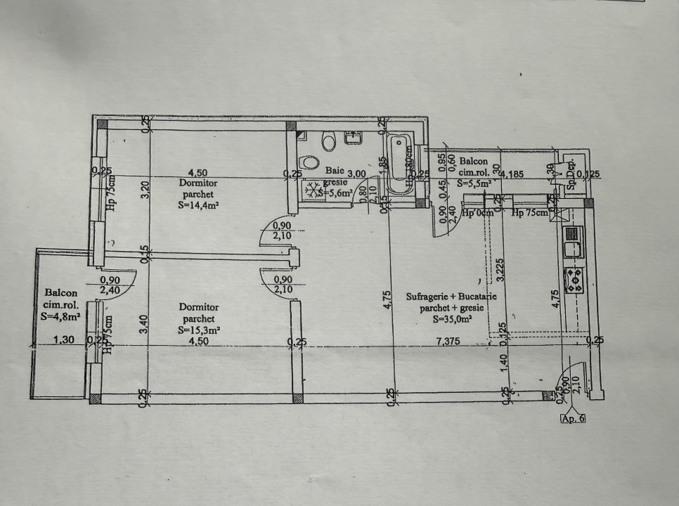 Apartament cu 3 camere la cheie zona Tineretului.