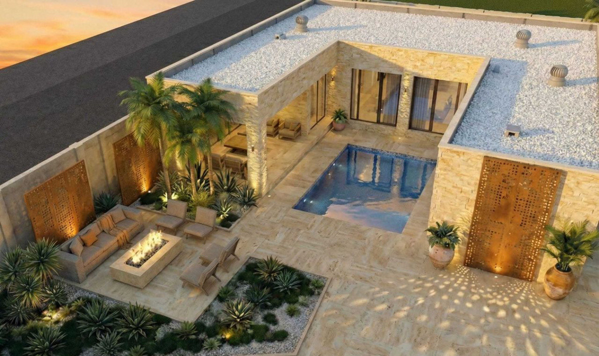 Casă premium pe parter cu piscină și fire pit, Domnești