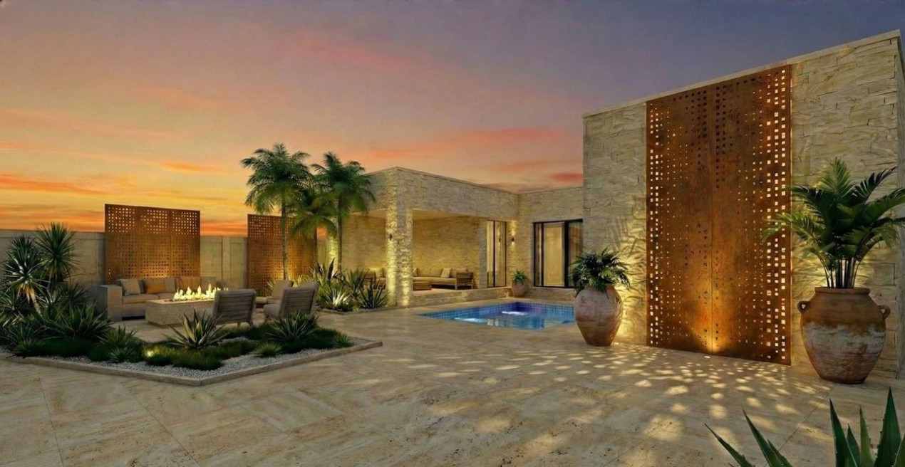 Casă premium pe parter cu piscină și fire pit, Domnești