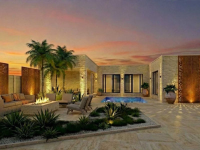 Casă premium pe parter cu piscină și fire pit, Domnești