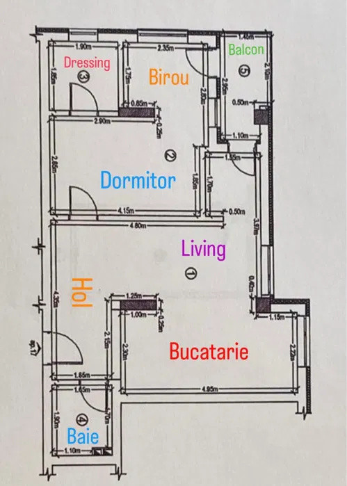 Apartament 2 camere 53mp, plus balcon 4mp zona : Eroilor Floresti