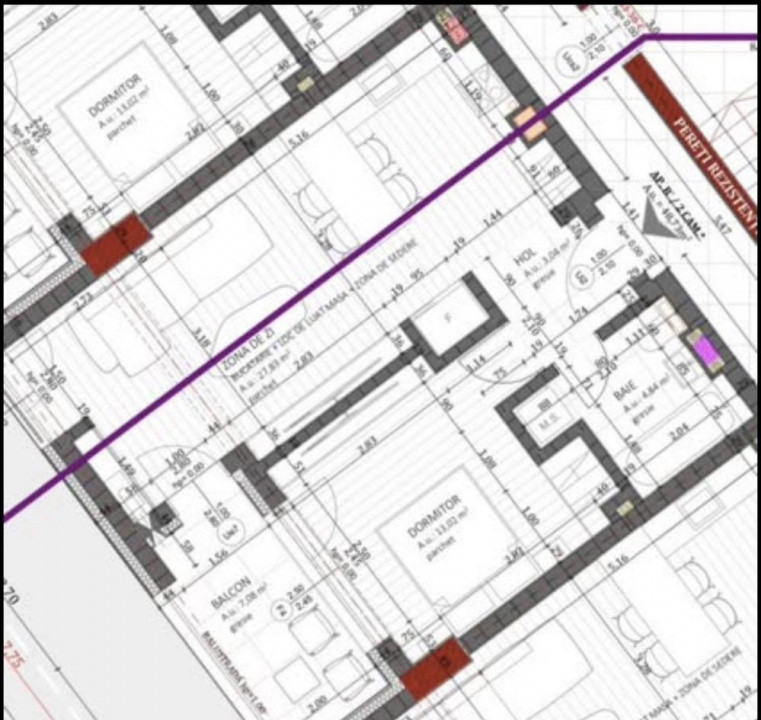 Apartament de 2 camere, 48.73 mp,Finisat, Parcare, Zona Vivo