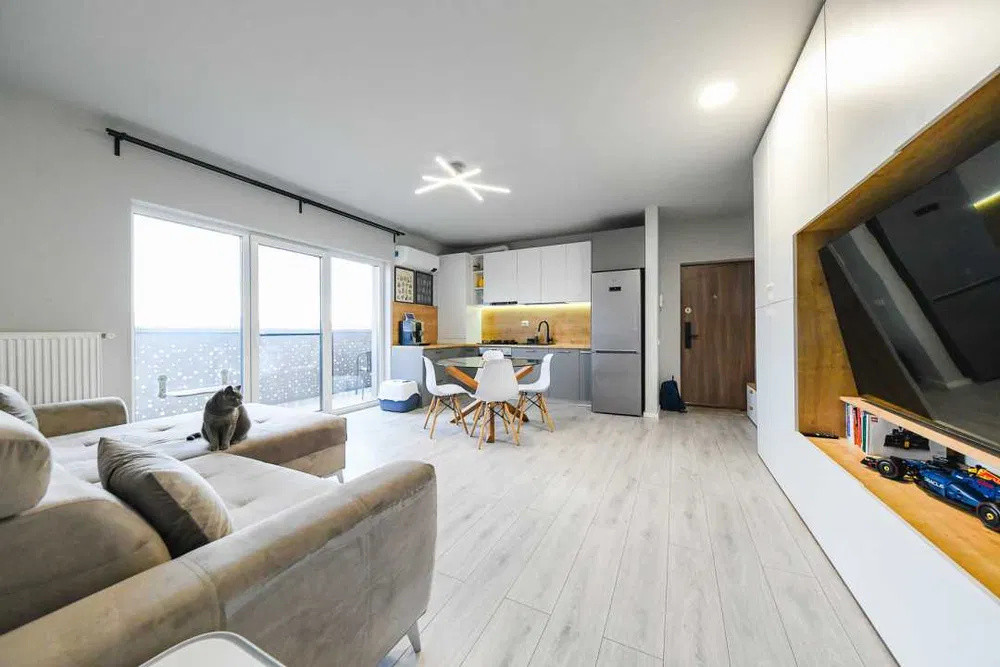 Apartament modern, 2 camere, 46mp + balcon, zona Teilor