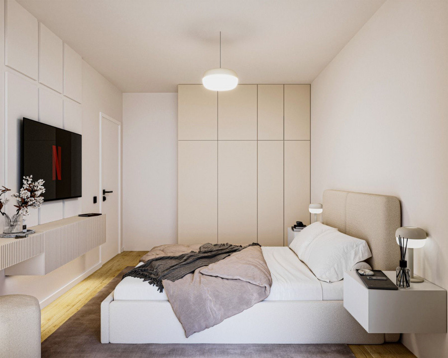 Apartament finisat, 50mp, balcon, etaj 1, zona Vivo