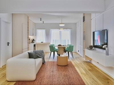 Apartament mobilat, 50mp, balcon, etaj 1, zona Vivo