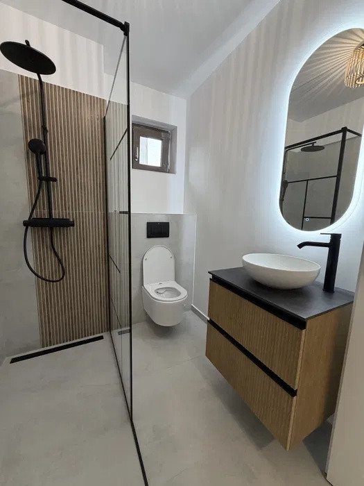 Apartament finisat, 3 camere, 2 bai, 70mp, 10mp balcon, Borhanci