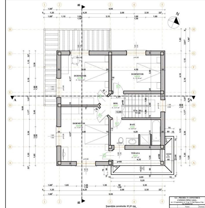 Casă individuală 120mp utili, 400mp teren, Construcție 2025