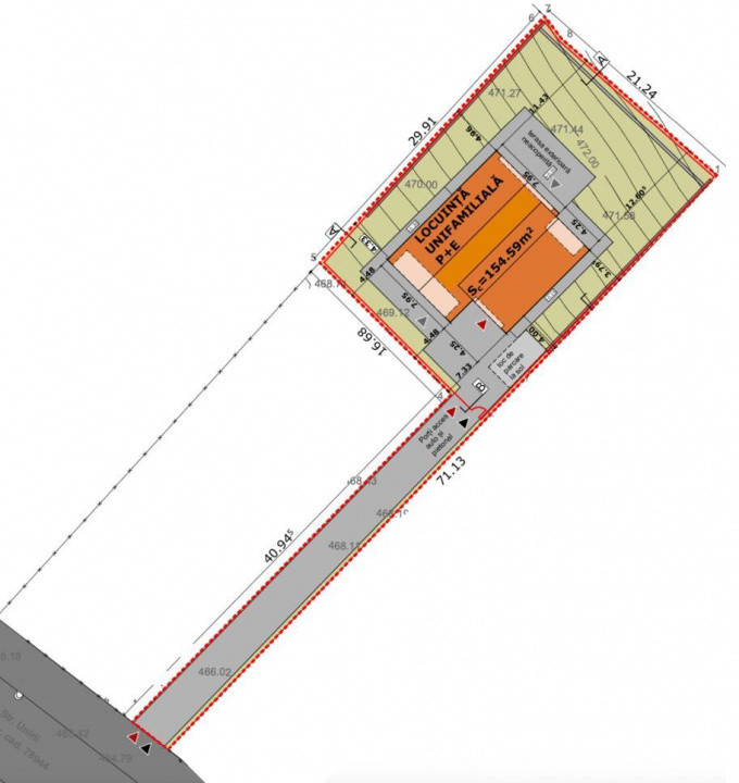 Comision 0% Casă modernă semifinisată la intrarea în Chinteni