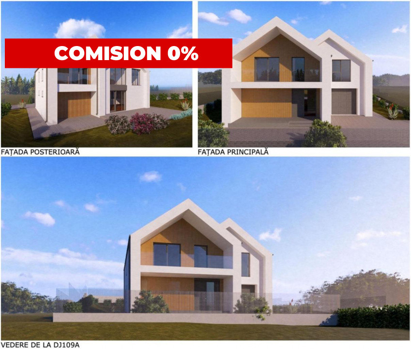 Comision 0% Casă modernă semifinisată la intrarea în Chinteni