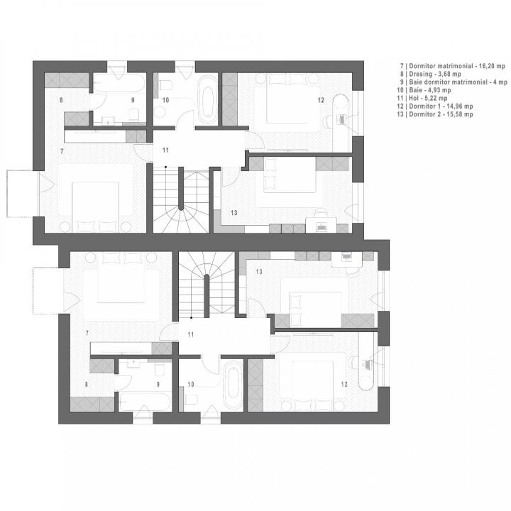 Duplex NZEB Dezmir, 180 mp + Subsol 50 mp, 300 mp teren, Panouri solare