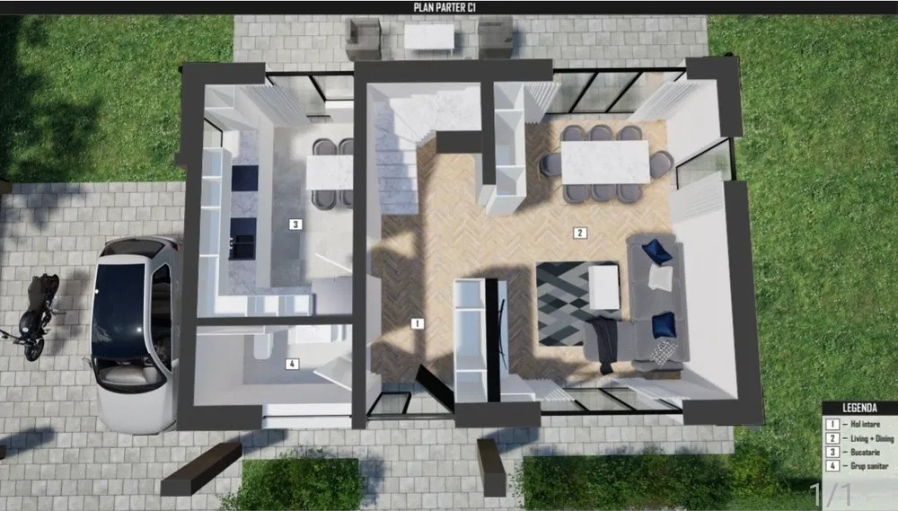 Casă individuală pasivă nZEB de vânzare în Florești, ansamblu exclusivisT