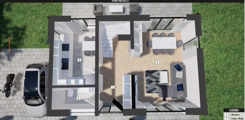 Casă individuală pasivă nZEB de vânzare în Florești, ansamblu exclusivist